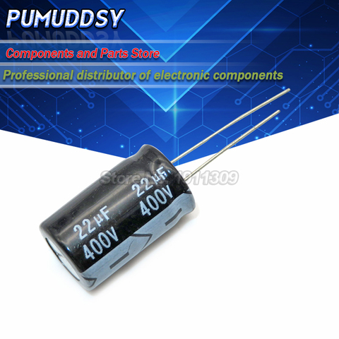 10PCS Higt quality 400V22UF 13*20mm 22UF 400V 13*20 Electrolytic capacitor ► Photo 1/1