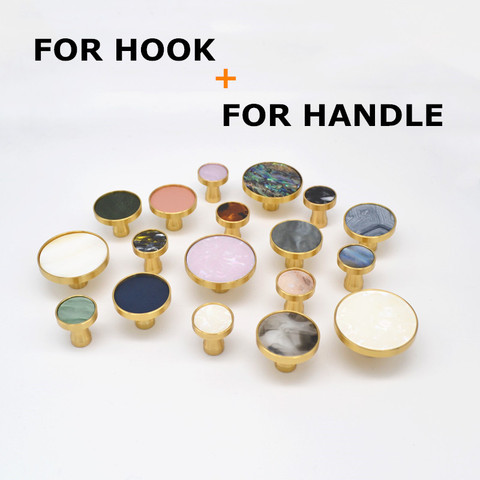 Handle Knobs for Furniture Cabinet Handle Brass Cupboard Pulls Drawer Knobs Kitchen Handles Colorfull Wall Hook ► Photo 1/6