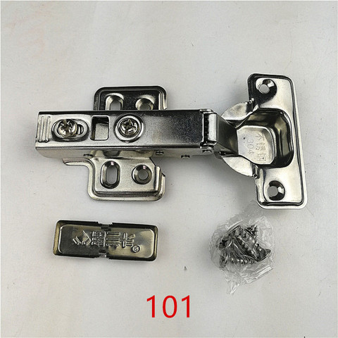 101 Full Overlay Stainless steel Hinges Hydraulic  Damper Buffer Cabinet  Door Hinges Soft Close Furniture hinges ► Photo 1/5