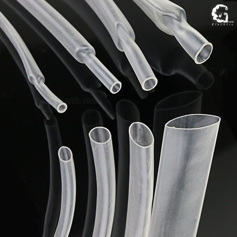 1mm 1.5mm 2mm 2.5mm 3mm 3.5mm 4mm 5mm 6mm 8mm Transparent Clear Heat Shrink Tube Shrinkable Tubing Sleeving Wrap Wire kits ► Photo 1/1