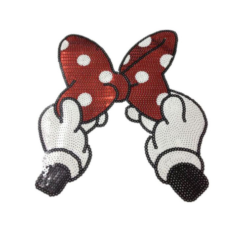 Shining Sequins Minnie Bow Embroidered Stickers Patches DIY Clothing Accessories T-shirt Clothing Decorative Decals ► Photo 1/3