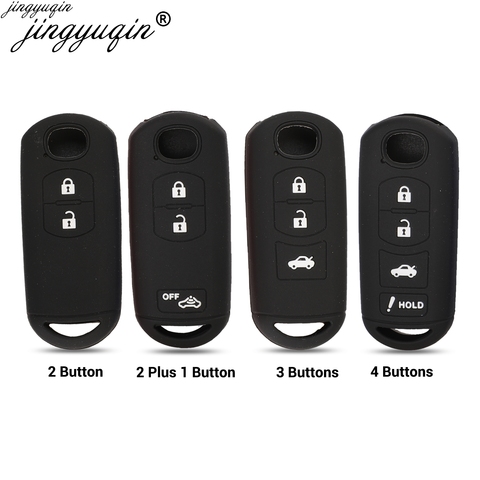 jingyuqin Silicone Car Key Cover Remote Case For MAZDA 2 3 5 6 CX-3 CX-5 CX-7 CX-9 Speed Miata MX5 Shell Protector 2 3 4 Button ► Photo 1/4