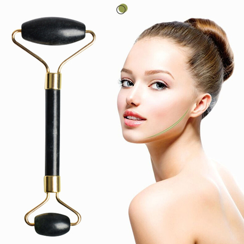 Obsidian Facial Massage Roller Black Face Roller black jade roller natural obsidian facial massager black face massage roller ► Photo 1/5