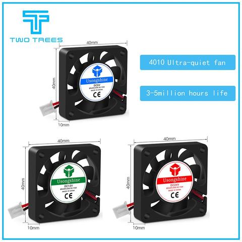 4010 Cooling Fan 12V 24V 2 Pin with Dupont Wire Brushless 40*40*10 Cool Fans Part Quiet DC 40m Cooler Radiato 3D Printers Parts ► Photo 1/6