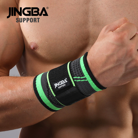 JINGBA SUPPORT Nylon wrist band men Tennis Badminton Brace Wristband Support weightlifting Bandage Wrist Support Protective gear ► Photo 1/6