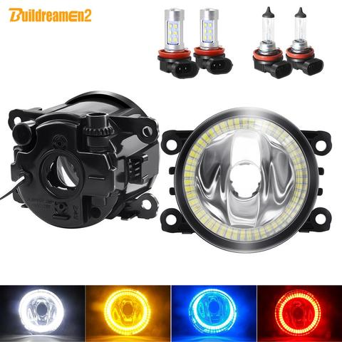 Angel Eye Fog Light Assembly For Fiat 500 Sedici Punto Evo Panda Car Front Bumper Halo Ring Fog Lamp Daytime Running Light 12V ► Photo 1/6