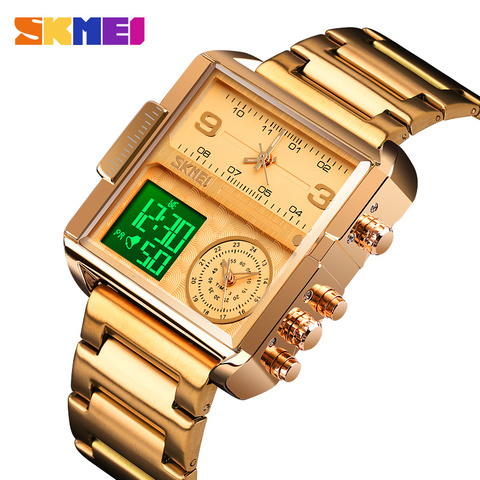 SKMEI Luxury Men Quartz Digital Watch Creative Sport Watches Male Waterproof Wristwatch Montre homme Clock Relogio Masculino ► Photo 1/6