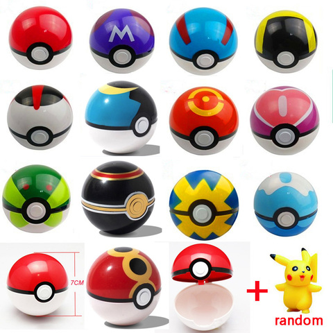 1Pc Pokeball + 1pc Free Random Figures Inside 1:1 Anime Action & Toy Figures Christmas Gift for Children ► Photo 1/6