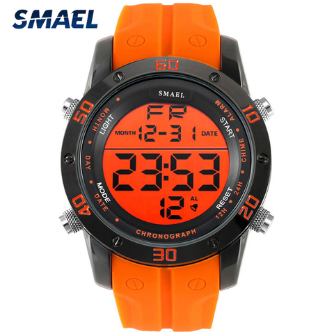 SMAEL Fashion Sports Mens Watches 2022 New Watch Men LED Electronic Watch Digital Clock Man Date Waterproof Military Wristwatche ► Photo 1/6