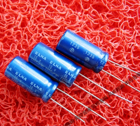 20pcs NEW ELNA RE3 16V2200UF 10X20MM audio electrolytic capacitor 2200uF/16V blue robe 2200UF 16V ► Photo 1/1