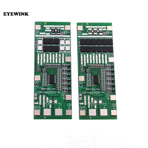 24V 6S 20A 40A 18650 Li-Ion Batteria Al Litio Proteggere Bordo di Illuminazione Solare Bms Pcb Con Equilibrio Per Ebike Scooter ► Photo 1/3