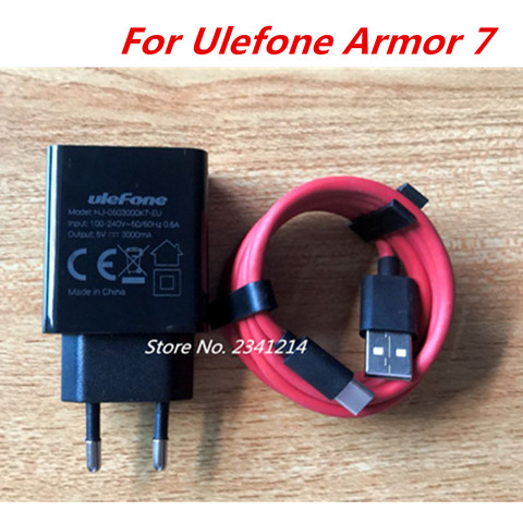 New Original Ulefone Armor 7 Adapter DC 5V 7V 9V 2A Fast Charger 3.0 EU Plug+ Type-C USB Cable Transfer Data Line ► Photo 1/3