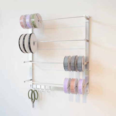 Wall Mount Ribbon Organizer Storage Display Wire Spool Rack Key Holder Sundries Embroidery Sewing Thread Holder Tabletop Spool ► Photo 1/6