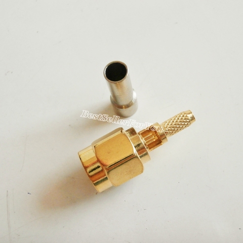 5Pcs SMA Connector Male Plug Window Crimp RG174 RG316 LMR100 Cable Straight Connector ► Photo 1/4