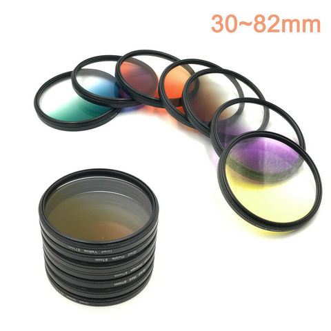 30 37 40.5 43 52 55 58 67 72 77 82mm Graduated Color Filter Camera lens Filter ► Photo 1/6