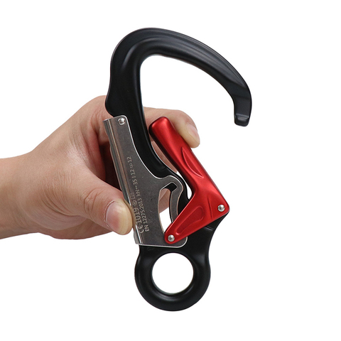 Rock Climbing Carabiner 35KN Auto-Lock Mountaineering Downhill D-shape Climbing Buckle Heavy Duty Safty Locking Snap Equipment ► Photo 1/6