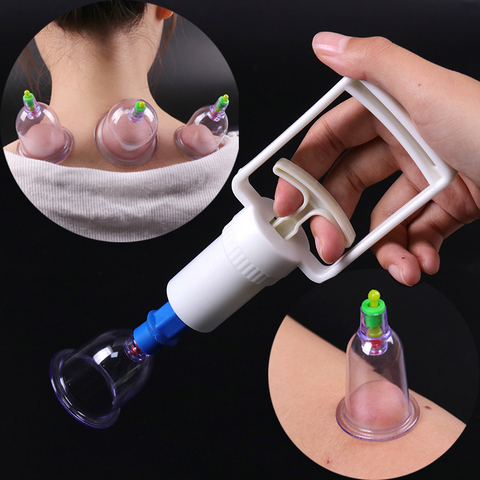 6PCS/Set Vacuum Cupping Body Massager Cups Jar Set Plastic Vacuum Suction Therapy Cupping Cans For Massage ► Photo 1/6