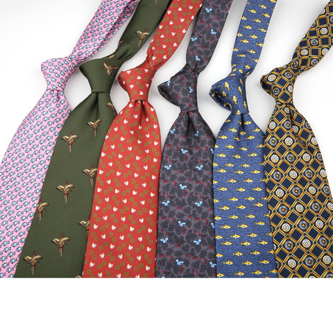 Linbaiway 9cm British Style Pattern Ties for Man Neckties Business Neck Tie for Men Suit Cravat Wedding Party Jacquard Gravats ► Photo 1/5