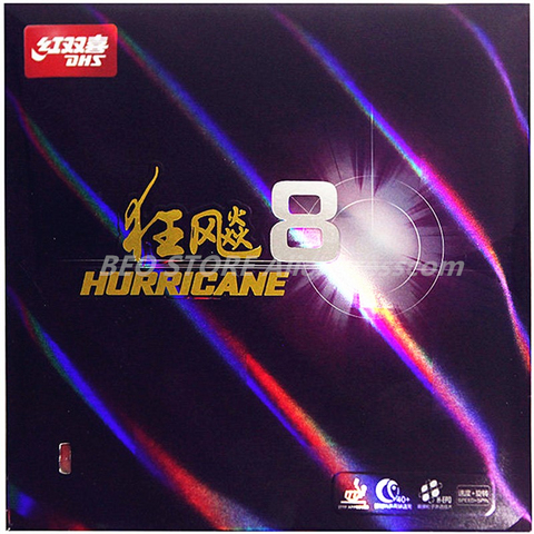 DHS Hurricane 8 Table Tennis Rubber DHS Hurricane-8 / H8 Pips-In Original DHS Ping Pong Sponge ► Photo 1/6