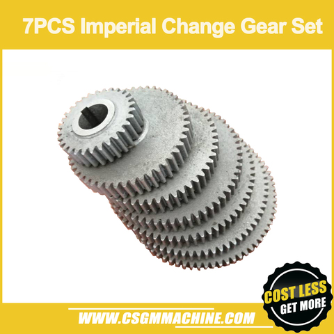 7pc Imperial Change Gear Set for WM210 Lathe Machine/Free Shipping inch thread gear set ► Photo 1/2