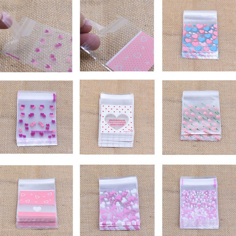 100pcs Clear Gift Bag, Plastic Small Candy Bag, Biscuit Bag, For