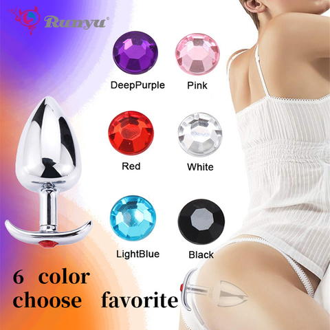 2022 New Jeweled Anal Plug Small Medium Big Size Aluminium Alloy Metal Smooth Butt Plug Man Anal Private Goods with No Vibrators ► Photo 1/6