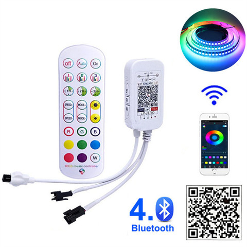 WS2812B Bluetooth Music Control DC5-24V 24key IR Remote Controller For WS2812B WS2811 SK6812 Led Strip Light ► Photo 1/6