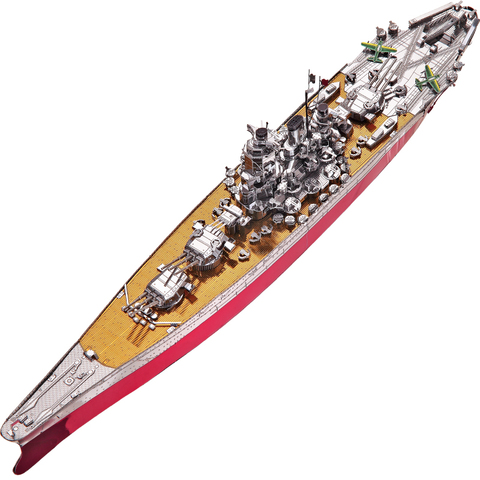 MMZ MODEL Piececool 3D Metal Puzzle P101 Japan BATTLESHIP YAMATO DIY Assemble Model Kits Laser Cut Jigsaw toys gift for adults ► Photo 1/6