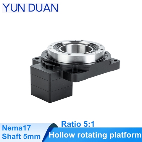 2arcmin electric hollow rotating platform divider replace DD motor, Hollow rotary disc reducer Nema17 stepper motor 5:1 gearbox ► Photo 1/6
