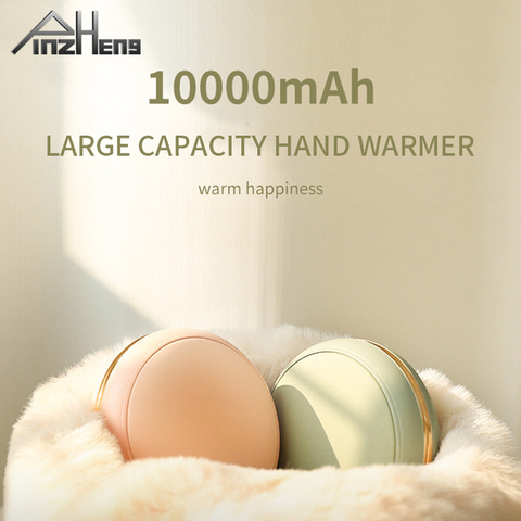 PINZHENG Heater 10000 mAh Hand Warmer Power Bnak For Xiaomi Huawei iPhone Mini Power Bank Type-c Rechargeable Hand Warmer Mirror ► Photo 1/6