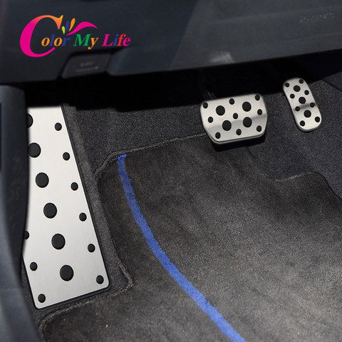Color My Life Anti-Slip AT Pad Fuel Gas Brake Footrest Pedal Cover for Toyota C-HR CHR 2016 - 2022 Accessories Stainless Steel ► Photo 1/5