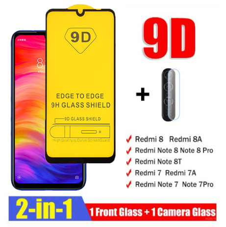 2 in 1 Tempered Glass For Xiaomi Redmi Note 7 8 Pro 8T Screen Protector On The For Redmi 8 8A 7 7A Note 8 Pro Protective Glass ► Photo 1/6
