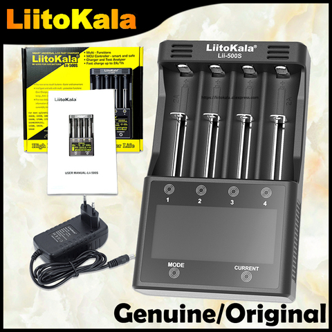 2022 LiitoKala Lii-500S Lii-PD4 18650 battery charger For 18650 26650 21700 batteries Test the battery capacity Touch control ► Photo 1/6