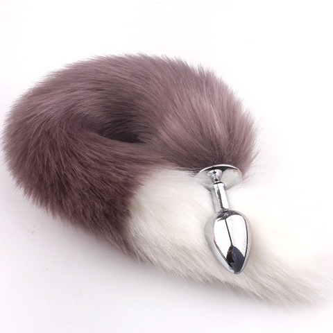 Soft Anal Plug Faux Fox Tail Cosplay Butt Plug Anal Sex Tail Stainless Smooth Steel Butt Plug Anal Sex Toys for Woman Couples ► Photo 1/6