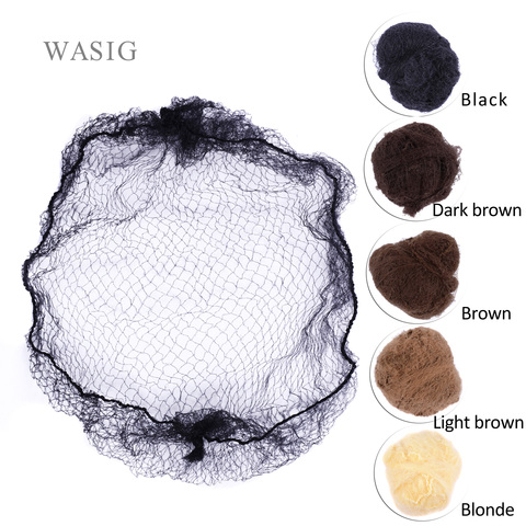 50pcs/20pcs Sample Order Five Colors Nylon Hairnets Black Brown Coffee Color Invisible Soft Elastic Lines Hair Net ► Photo 1/6