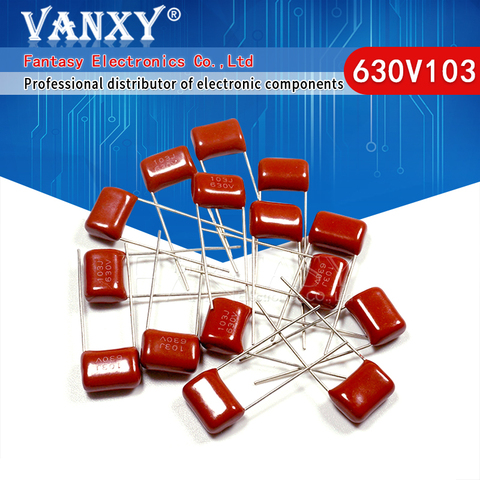 10PCS 630V103J 0.01UF Pitch 10MM 10NF 630V 103 CBB Polypropylene film capacitor ► Photo 1/6