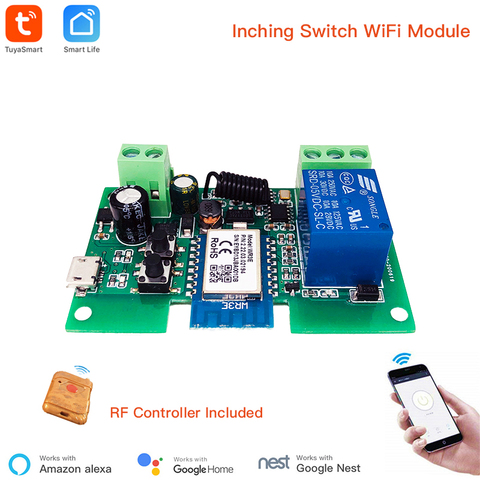 Smart Module USB 7-32V DIY 1 Channel Jog Inching Self-locking WIFI Wireless Smart Home Switch Remote Control with Amazon Alexa ► Photo 1/6