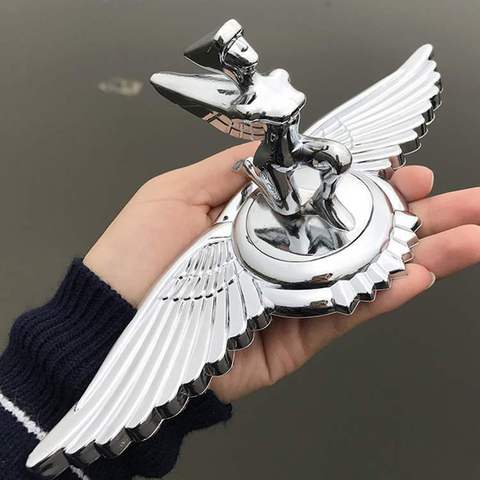 Chrome Metal Nymph Wing Goddess Eagle Car Hood Ornament Emblems Badge Sticker ► Photo 1/6