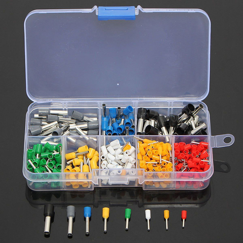 400pcs/set AWG 22 - 10 Insulated Cord Pin End Terminal Ferrules Kit Set Wire Copper Crimp Connector ► Photo 1/6