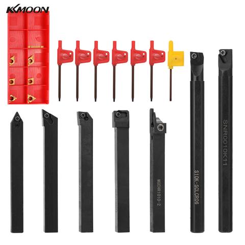 7pcs 10mm Shank Lathe Metal Turning Tool Holder Boring Bar lathe tools lathe cutter Turning Rod Industrial with Carbide Inserts ► Photo 1/6