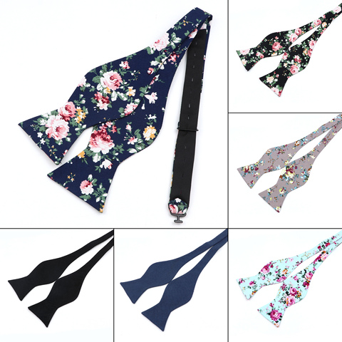 Fashion Mens Adjustable Bowtie Self Tied Bow Ties 100% Cotton Vintage Floral Flower Butterfly For Men Classic Wedding Party Gift ► Photo 1/6