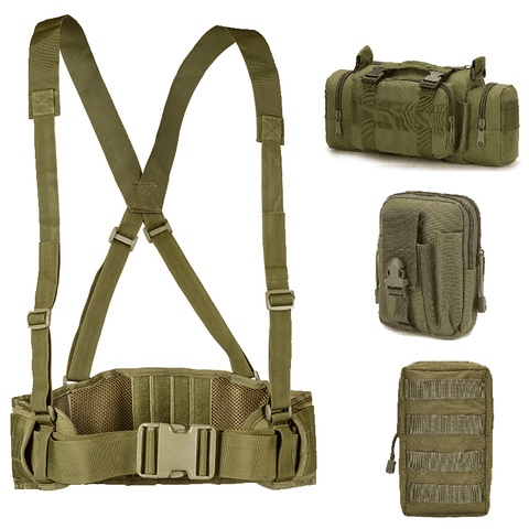 Tactical Molle Belt Army Military Special 1000D Nylon Belt Men's Convenient Combat Girdle EAS H-shaped Adjustable Soft Padded ► Photo 1/6