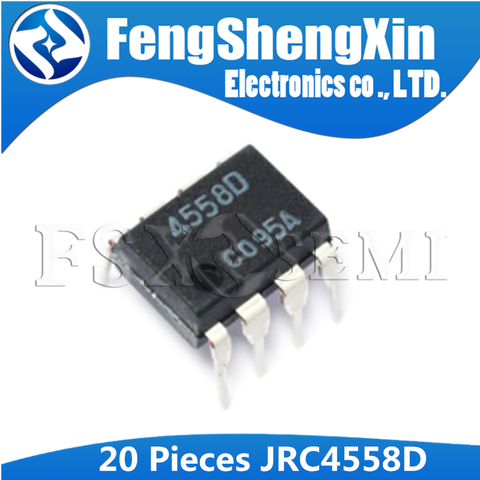 20pcs/lot JRC4558D DIP-8 NJM4558D JRC4558 DIP8 4558D DIP Dual Operational Amplifier IC ► Photo 1/3