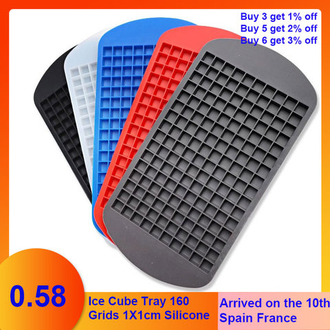 Ice Cube Tray 160 Grids 1X1cm Silicone Fruit Ice Cube Maker DIY