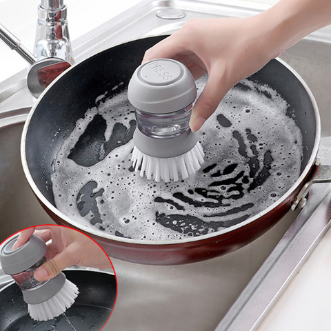 Cleaning Non-stick Oil Automatic Liquid Cleaning Brush for Dishwashing Decontamination Wash Pot Kitchen Supplies Household ► Photo 1/6