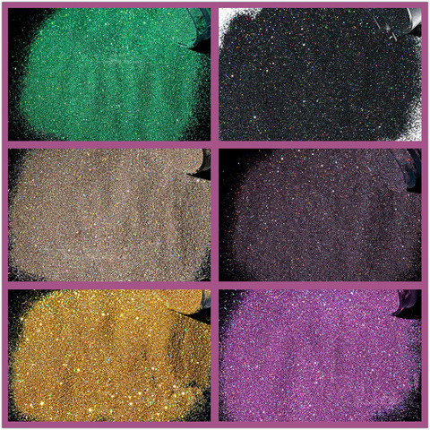 19colors Holographic DIY Manicure For Gel Polish  Glitter Crafts Jewellery Diamond 0.2mm (1/128) Laser Nail Glitter Powder  50g ► Photo 1/6