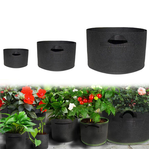 big size 15 20 30 200 gallon planter Grow Bags pot home garden tools strawberry fabric  Vegetable jardin growing ► Photo 1/6