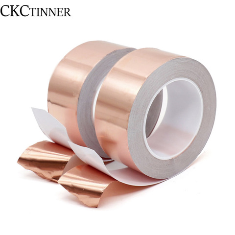 30 Meters Single-sided Conductor Copper Foil Tape EMI Shielding Heat Resist Tape Repair Adhesive Tape 5/8/10/12mm ► Photo 1/6