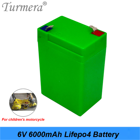 Lifepo4 Battery 6V 6AH Replace Storage Batteries for Motorcycle Electronic Emergency Light and Children Electric Car Use Turmera ► Photo 1/6