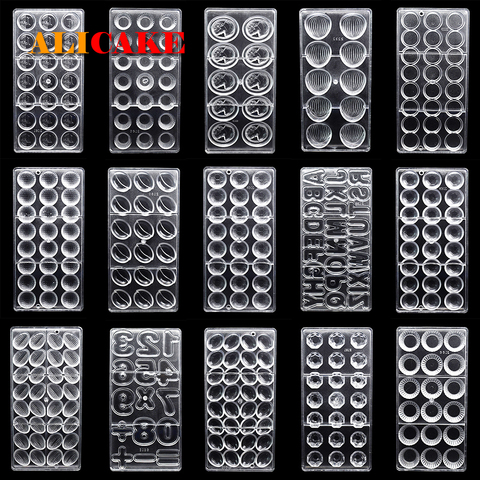Chocolate Bar Plastic Mold Polycarbonate Tray Form for Chocolate Sphere Moulds Baking Moldes Para Chocolate Pastry Bakery Tools ► Photo 1/6